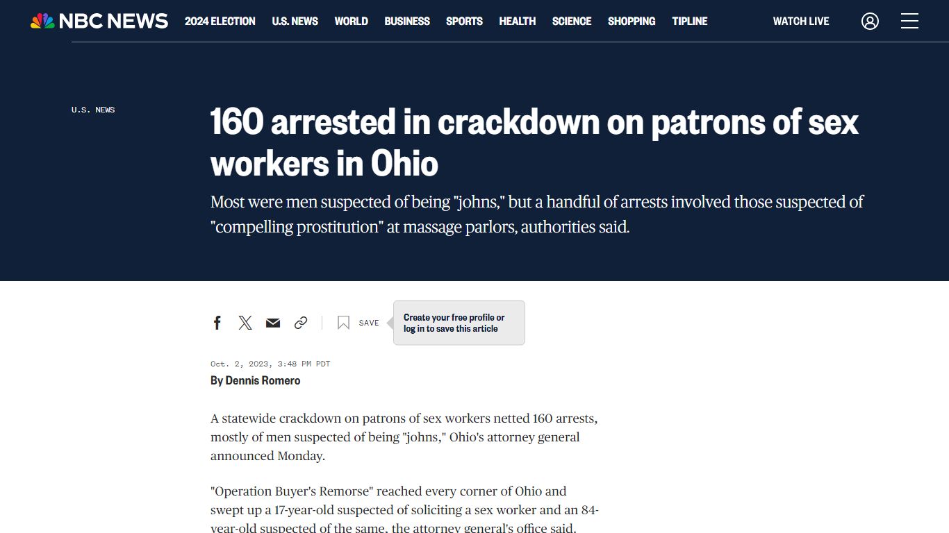 160 arrested in crackdown on patrons of sex workers in Ohio - NBC News